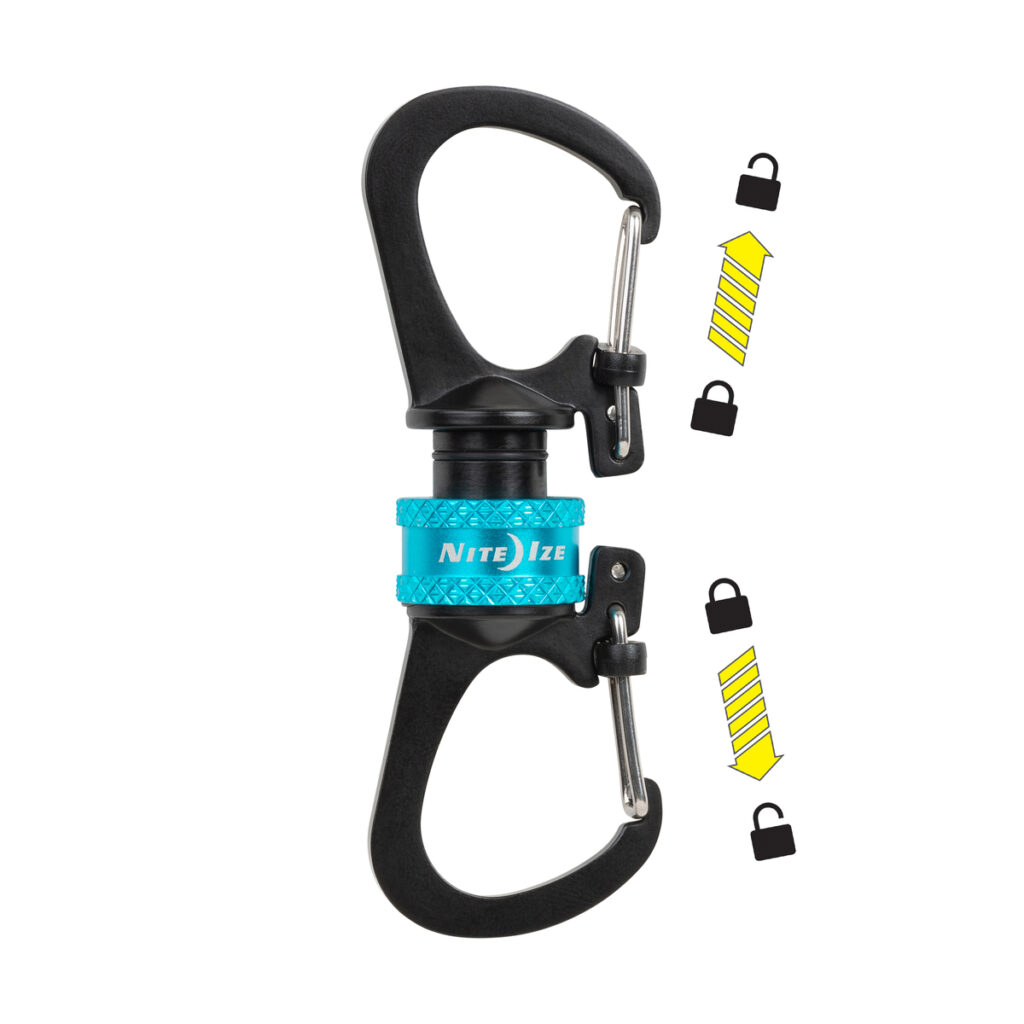 SLIDELOCK® 360° MAGNETIC LOCKING DUAL CARABINER