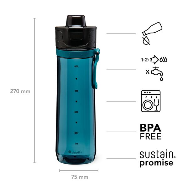 Aladdin - Sports Tracker Water Bottle 0.8L - Deep Navy