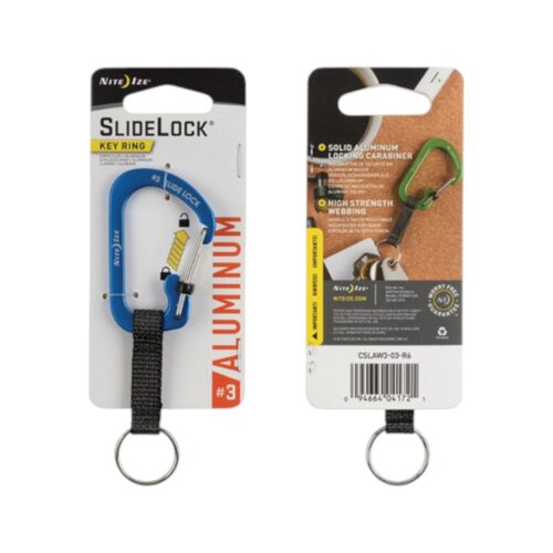 Nite Ize Slidelock Key Ring AL#3-Blue