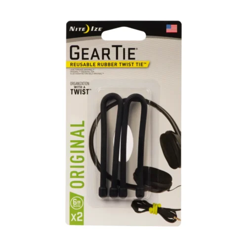 GT6-2PK-01 Nite Ize Gear Tie 6""-Black 2pk