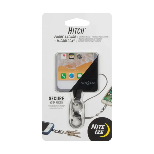 Nite Ize Hitch™ - Phone Anchor + MicroLock - Stainless MicroLock