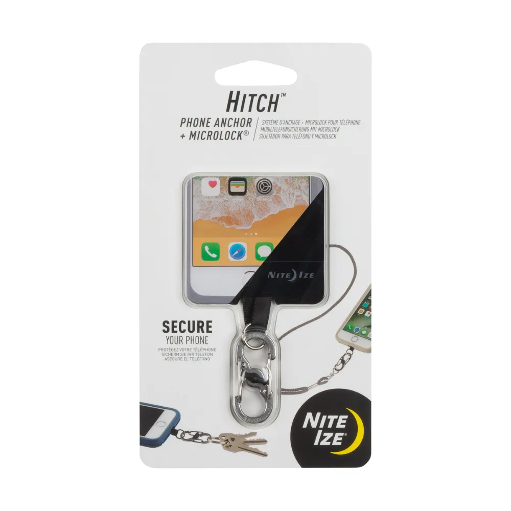 Nite Ize Hitch™ - Phone Anchor + MicroLock - Stainless MicroLock