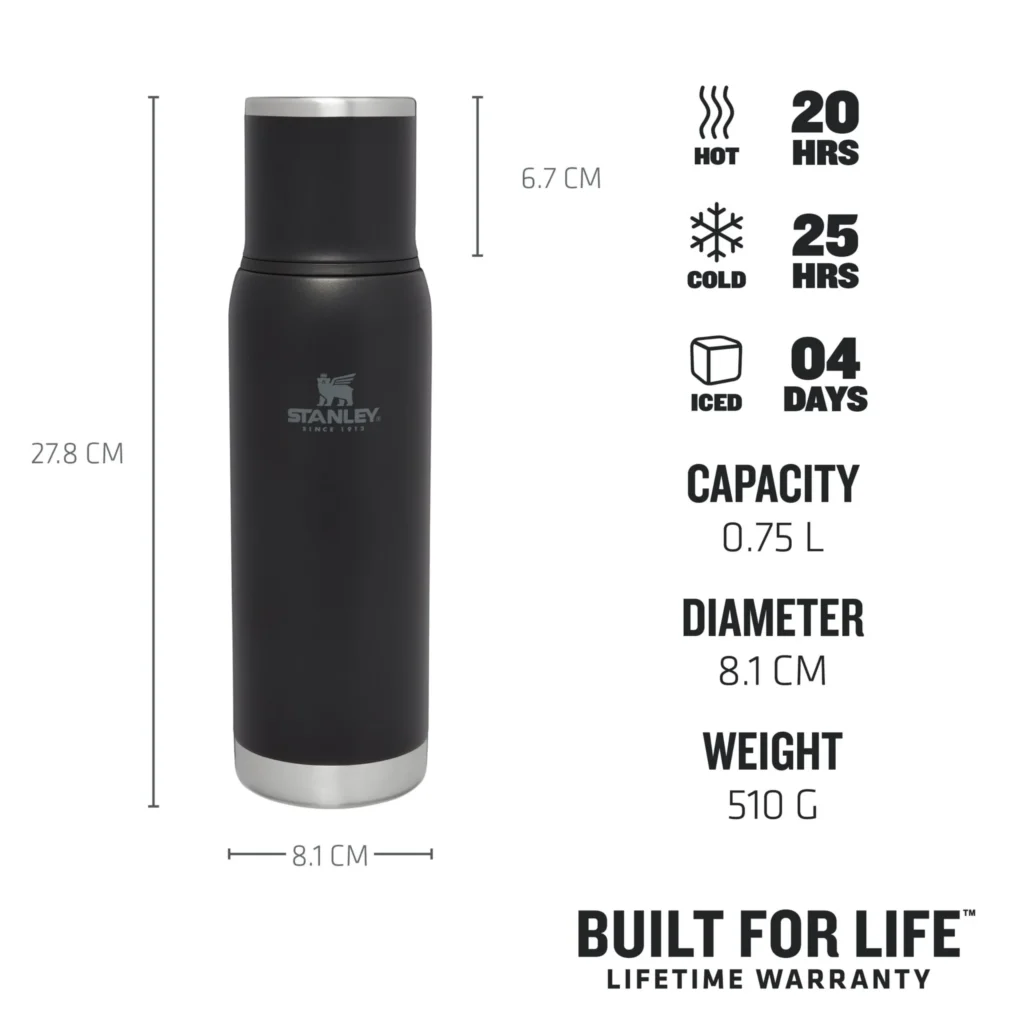 10-10818-010 Stanley ADV Flask 750ml/25oz To-Go Bottle Black