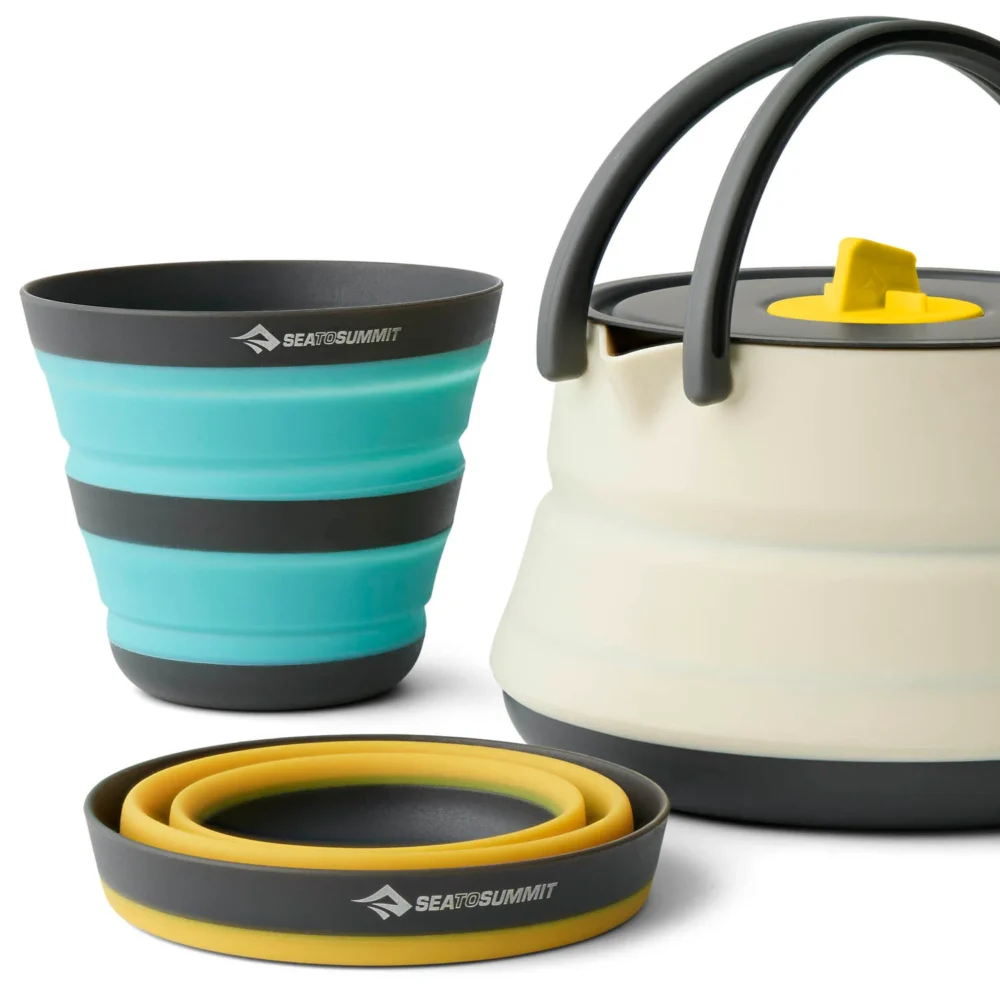 SS01215 S2S Frontier UL Collapsible Kettle Cook Set [3 Piece] 1.3L Kettle w/ 2 Cups Multi