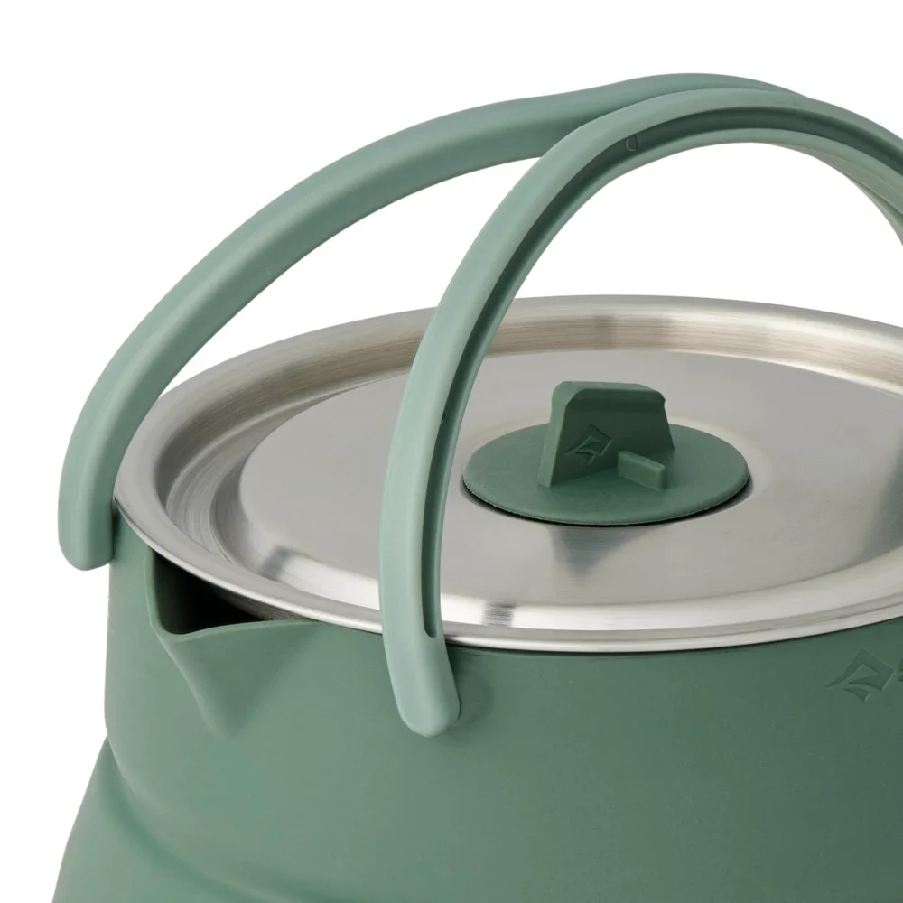 SS01250 S2S Detour Stainless Steel Collapsible Kettle 1.6L Laurel Wreath Green