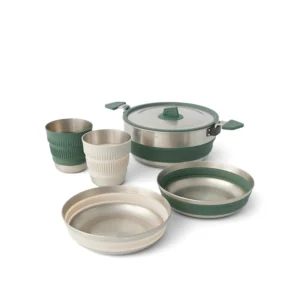 SS01260 S2S Detour Stainless Steel One Pot Cook Set w/ 3L Pot [5 Piece] 3L Pot w/ 2 L Bowls and Mugs Multi