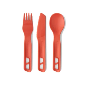 SS02335 S2S Passage Cutlery Set [3 Piece] Orange Fork, Spoon and Knife Spicy Orange