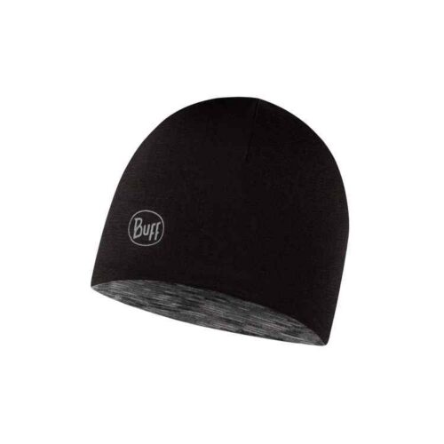 BUFF® Reversible Merino Lightweight Beanie Black-Graphite Multistripes